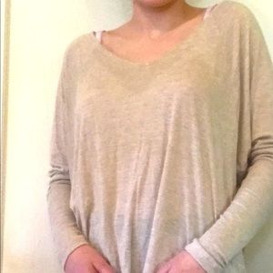 Cream Long Sleeve V neck